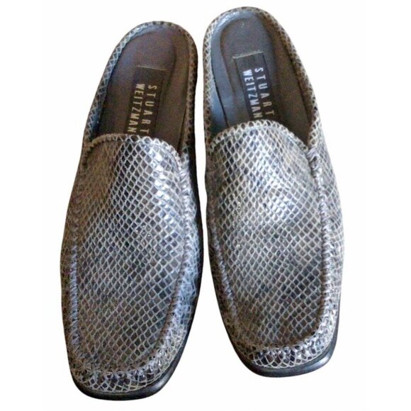 Stuart Weitzman Womens 6.5 AA  Shoes Alligator Slide Slip On Mule Heel Old Money - Picture 2 of 9